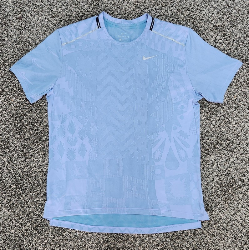 NIike TECHKNIT Wild Run Running SHIRT TOP T TEE CJ5814 418 Men's L LARGE Blue gallery