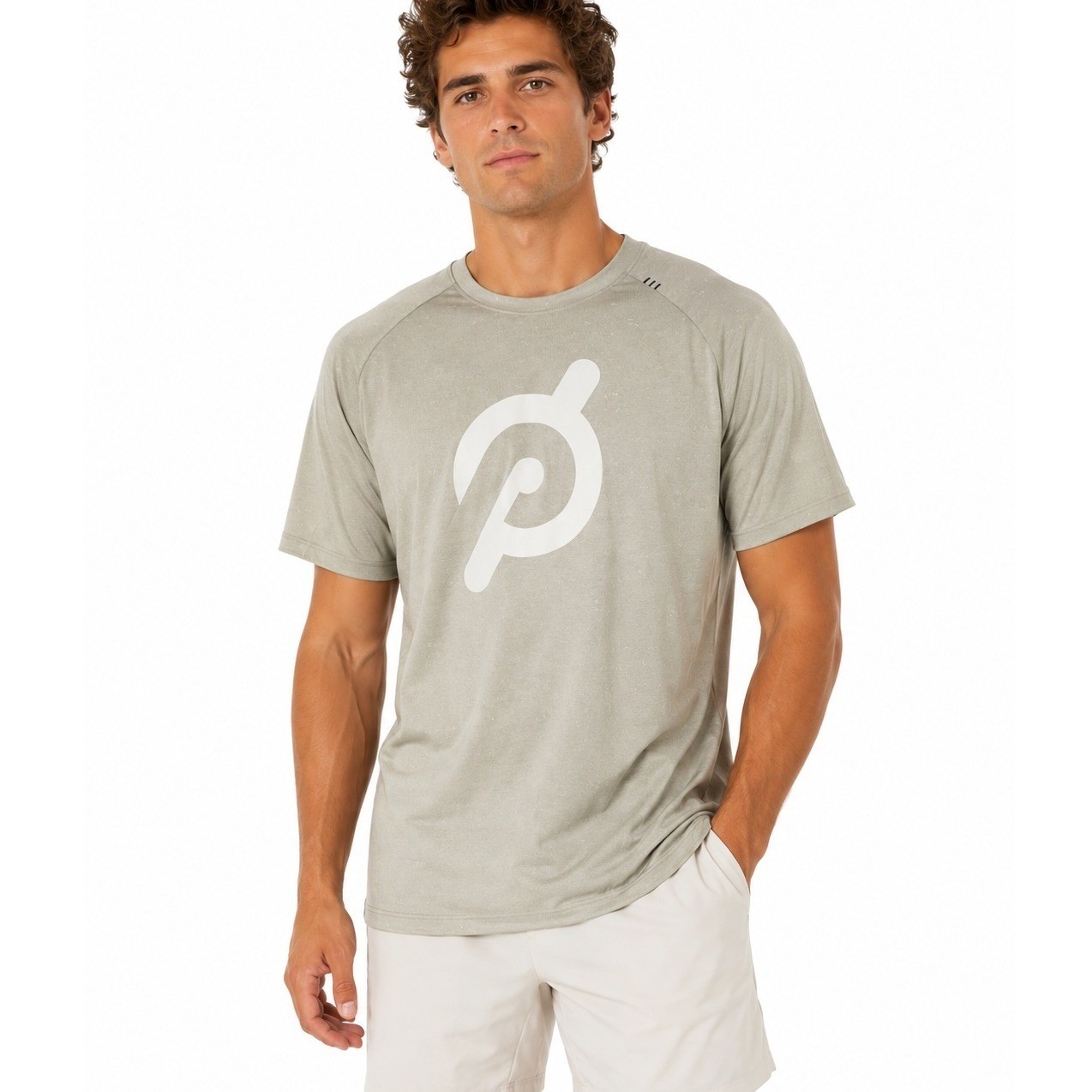 Lululemon Peloton | Mens Metal Vent Tech Short Sleeve Shirt Tan Khaki Logo | XL gallery