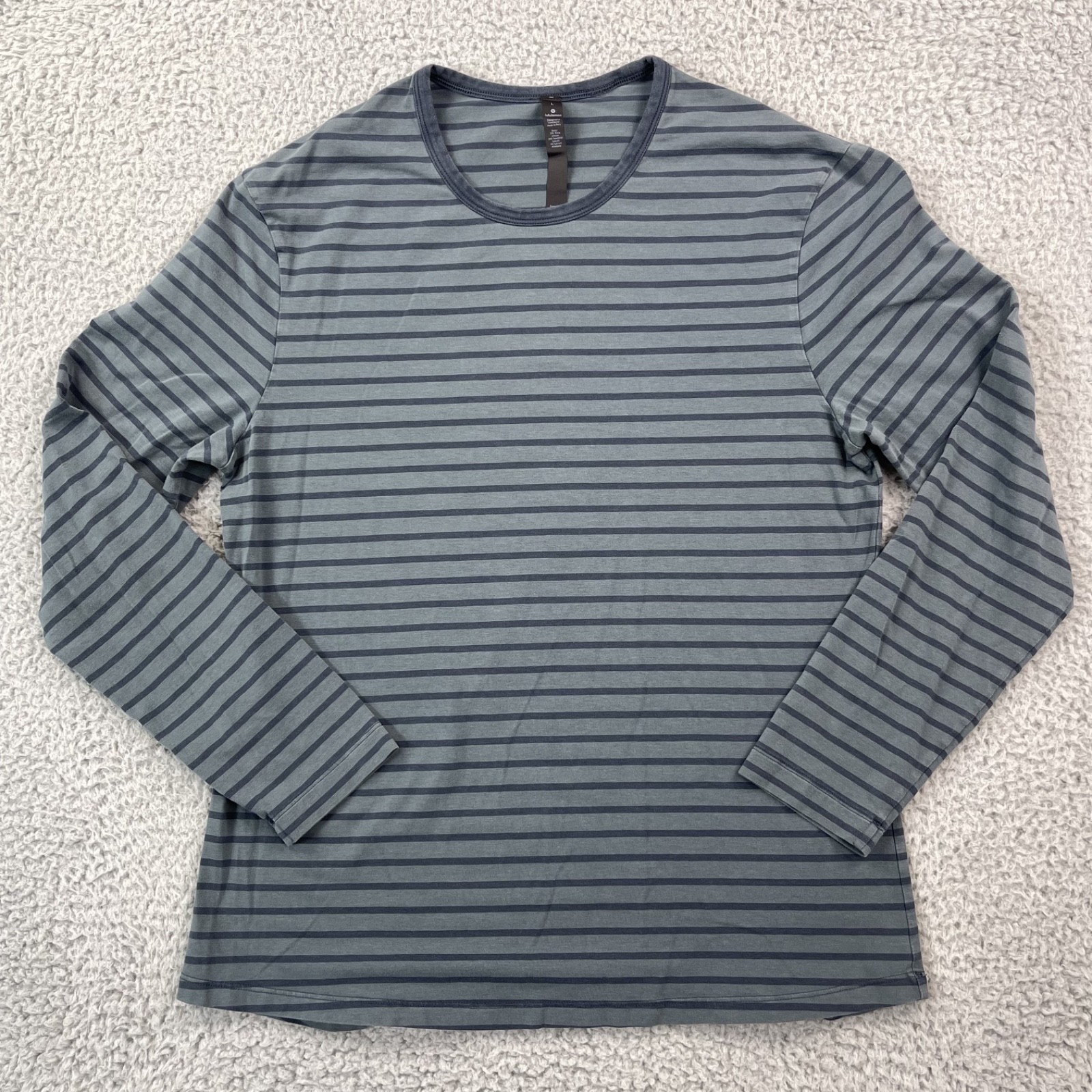 Lululemon Mens Large 5 Year Basic Long Sleeve Shirt Yachtie Sea Steel Gravity gallery