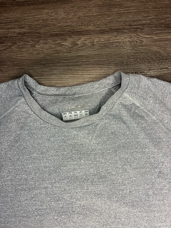 Reebok Men's Performance Training T-Shirt Grey/White Two-Tone Athletic Tee XL gallery