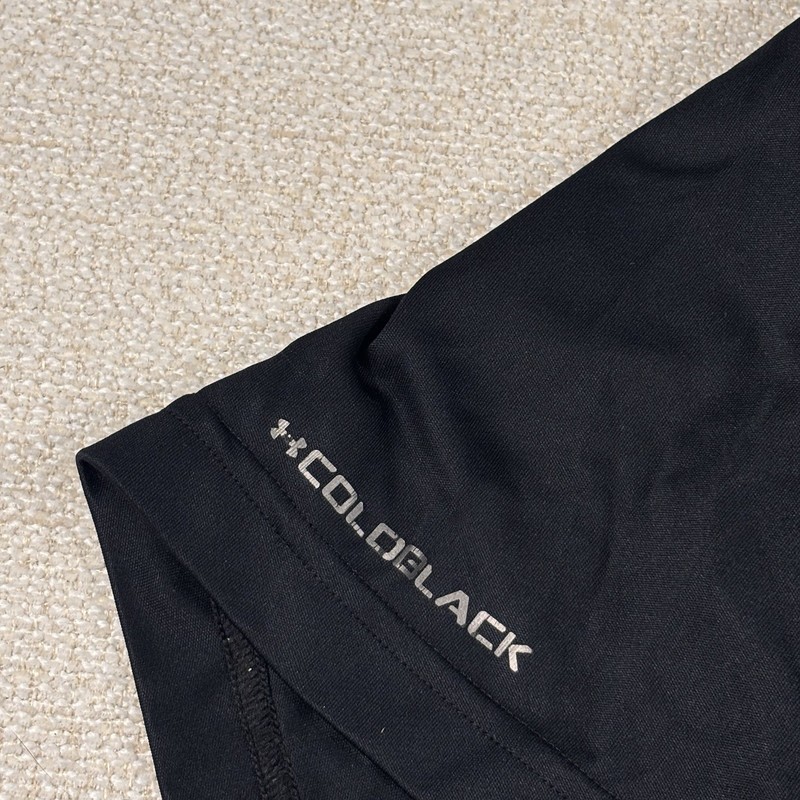 Under Armour Cold Black Run Performance T-Shirt Men XL Black Faded Logo Wicking gallery