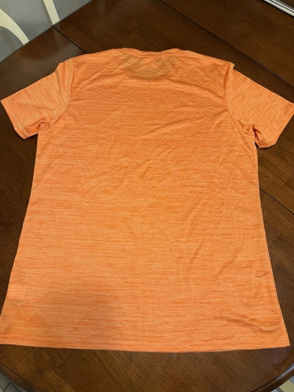 Gymshark Shirt Men’s Arrival Marl Size XL Orange Lightweight Moisture Wicking gallery