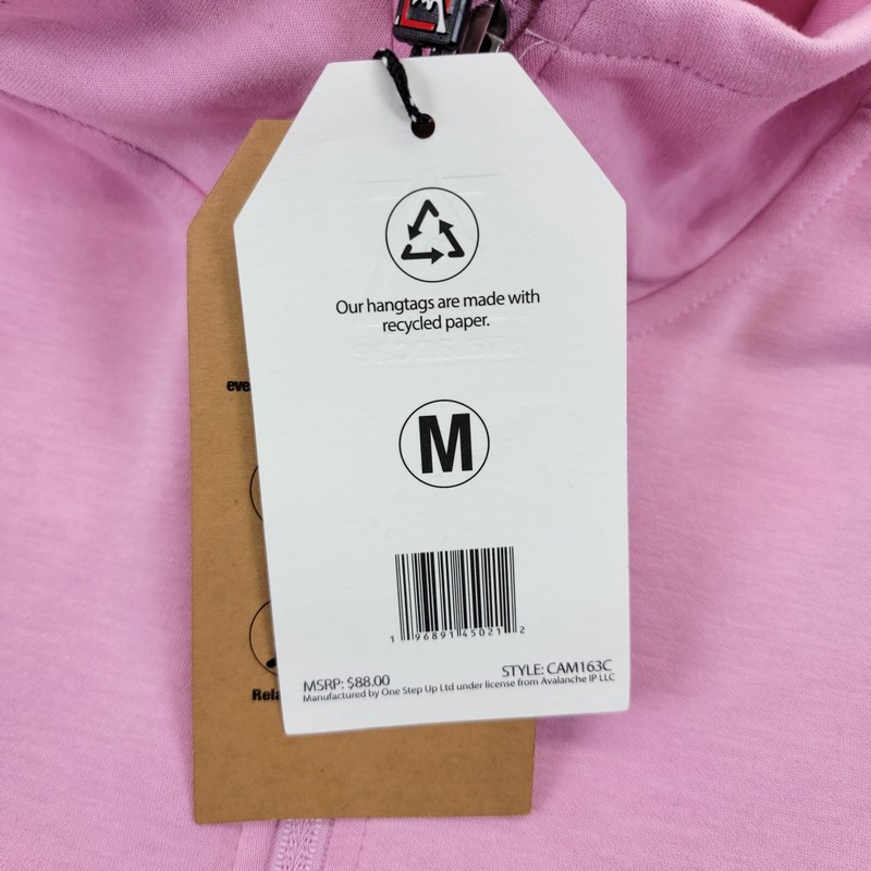 Avalanche Men's Quarter Zip Top Stand Up Pullover NWT Size M Pink Cam163c gallery