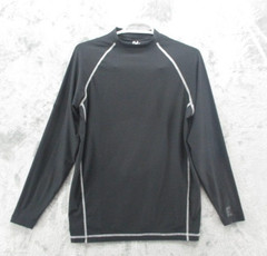Footjoy Thermal Base Layer Mens Medium Black Long Sleeve Shirt Logo Embroidered