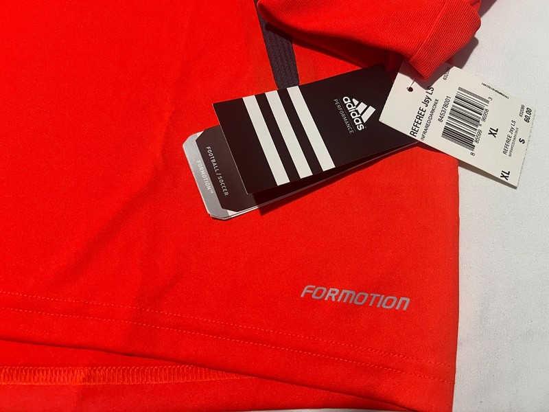 RARE/ 2008 Adidas Soccer Jersey REFREE JSY LS INFRARED/DARKONIX Men's XL NWT $60 gallery