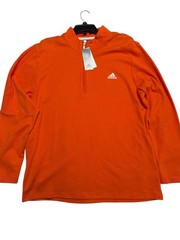 Adidas 3-Stripes 1/4 Zip Pullover Semi Impact Orange Melange, XL