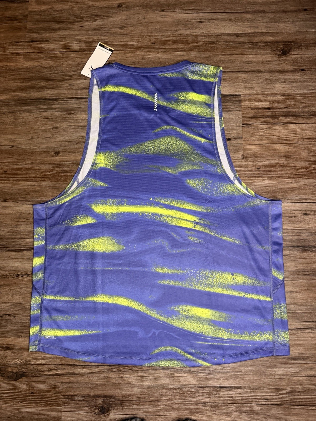 PUMA DRYCELL Running Tank Top Blue/Green Abstract Lightweight $30 NWT Mens Sz XL gallery