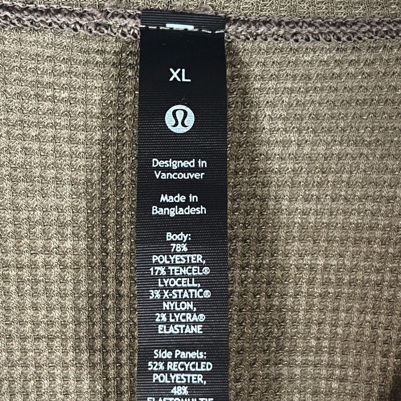Lululemon Ventilated Hiking Shirt XL Waffle Knit Mesh Zipper Pocket Thumb Holes gallery