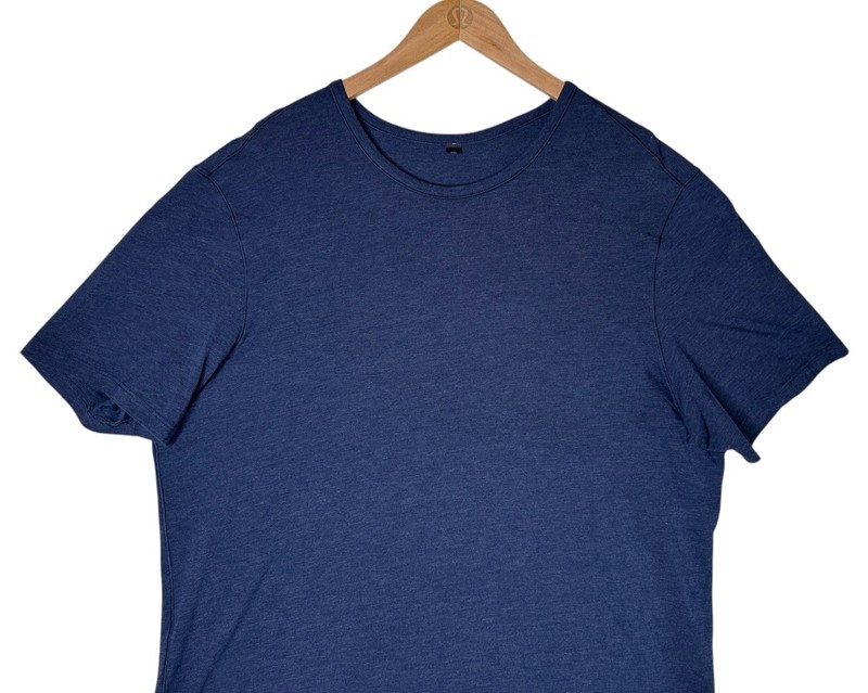 Men's Lululemon 5 Year Basic Tee Updated Fit Short Sleeve Shirt XXL Navy Blue gallery