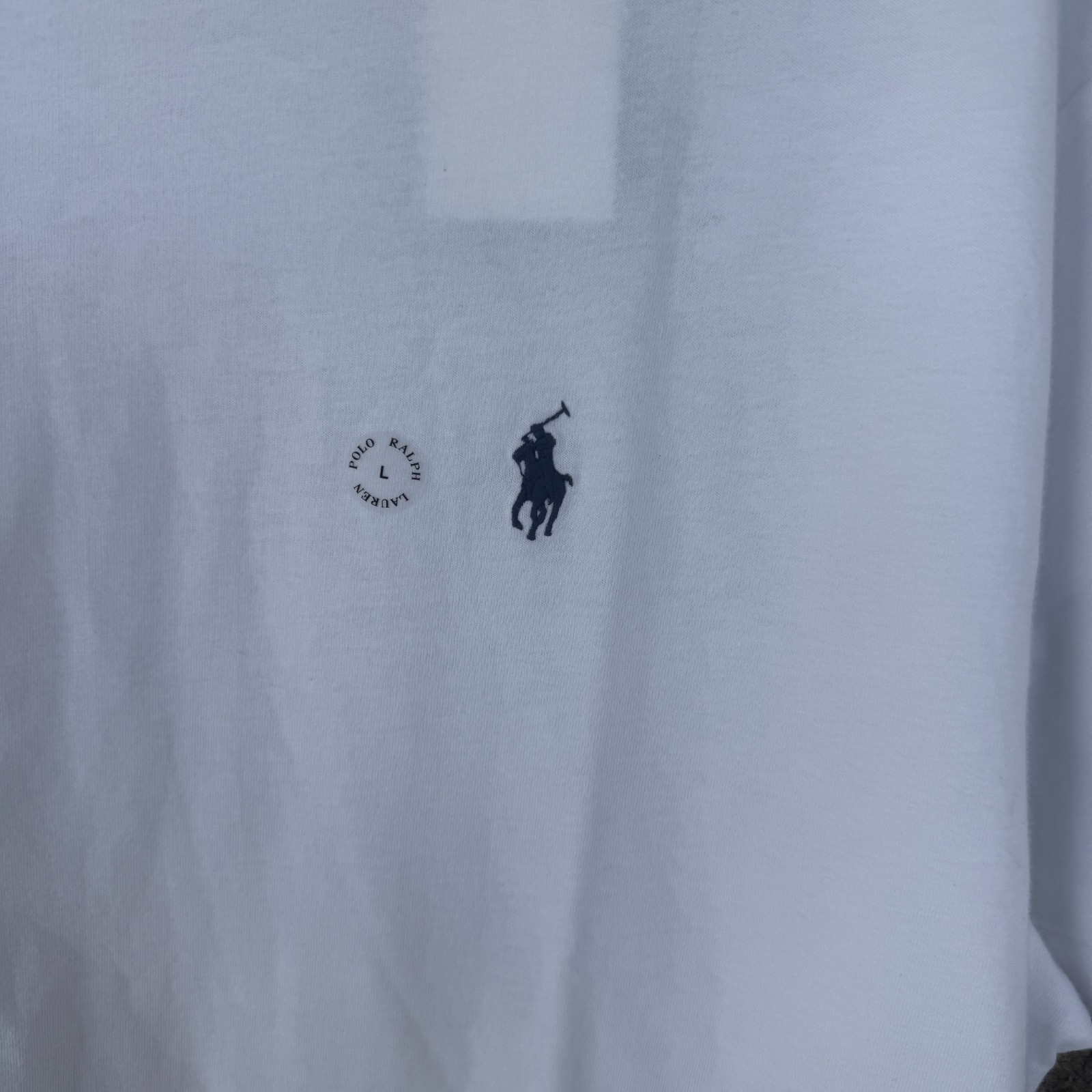 Ralph Lauren Polo SS White Large Men's Crew-Neck Cotton T-Shirt NWT gallery