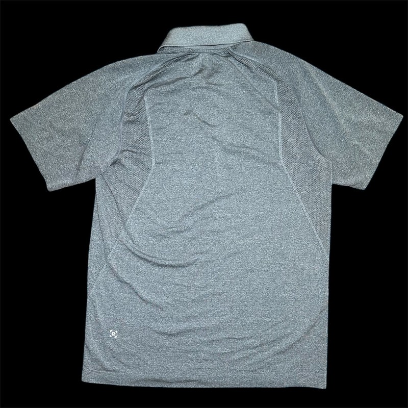 Lululemon Metal Vent Tech Athletic Performance Gray Mens Polo Shirt Size M gallery