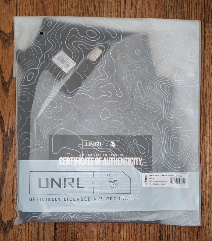UNRL x Minnesota Vikings Black Highlands Quarter Zip (Size M) ~ NWT ~ Volume 4 gallery