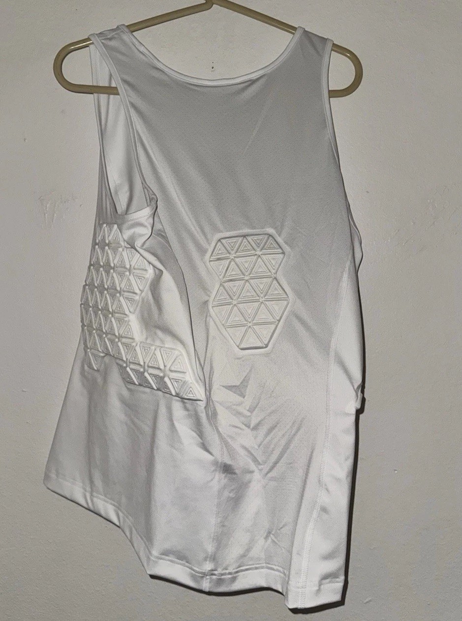 NWT Adidas Men's Padded Compression White Tank Top Size 2XL Basketball $80 gallery