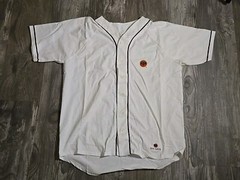 Bacardi Baseball Jersey White Button Closure Size Large New
