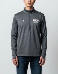 Under Armour Men’s M Gray HeatGear Quarter-Zip Pullover Loose Fit ESPN SE Logo