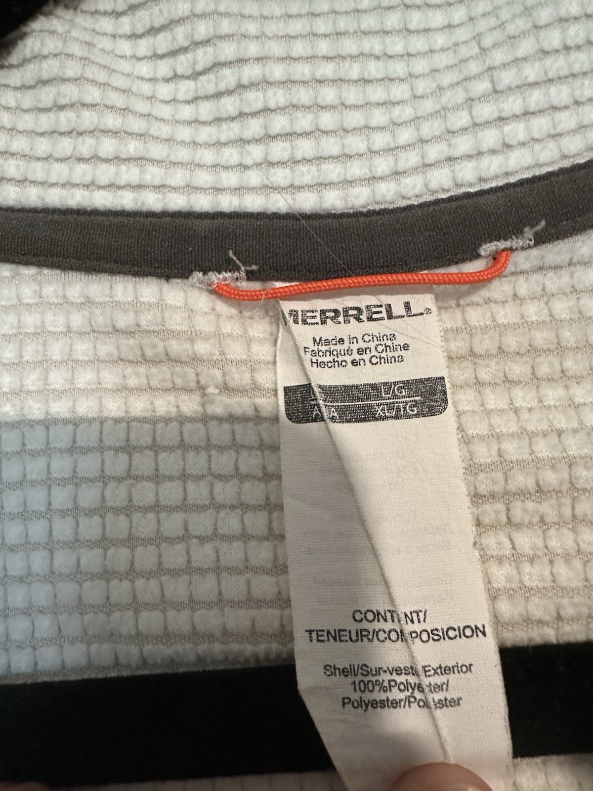 Merrell Women’s L Beige 1/4 Zip Mock Neck Pullover Long Sleeve Polyester gallery