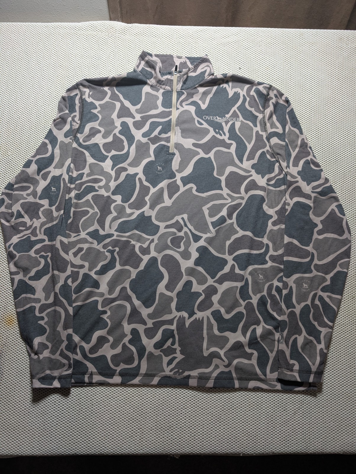 Over & Under Core Layer 1/4 Zip Pullover Duck Tech Camo Men's Size XL Soft gallery