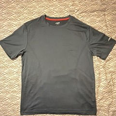 AVIA Men’s Lightweight Polyester Logo Crew T-Shirt Gray Short Sleeve L