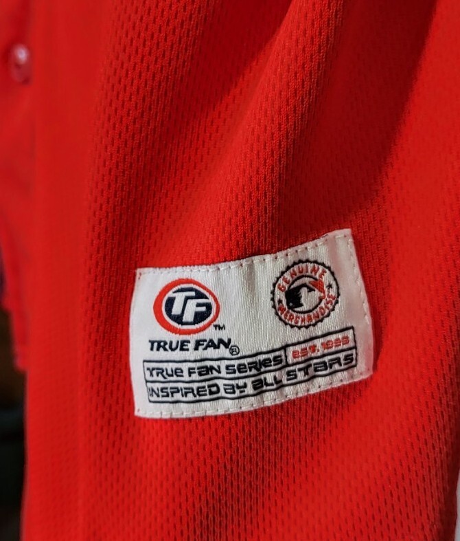 True Fan MLB Anaheim Angels Red Jersey L gallery