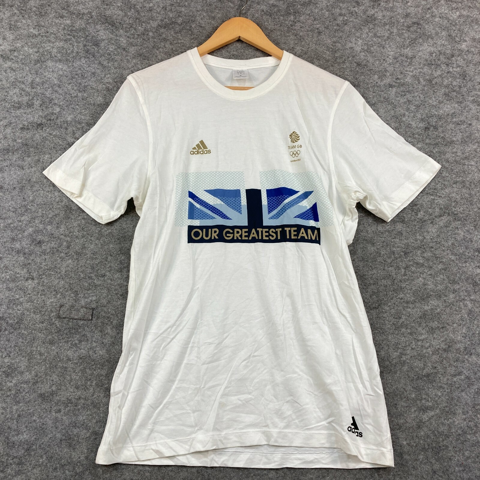 Adidas London Olympics Mens Shirt Size M Medium White Short Sleeve T-Shirt 1113 gallery