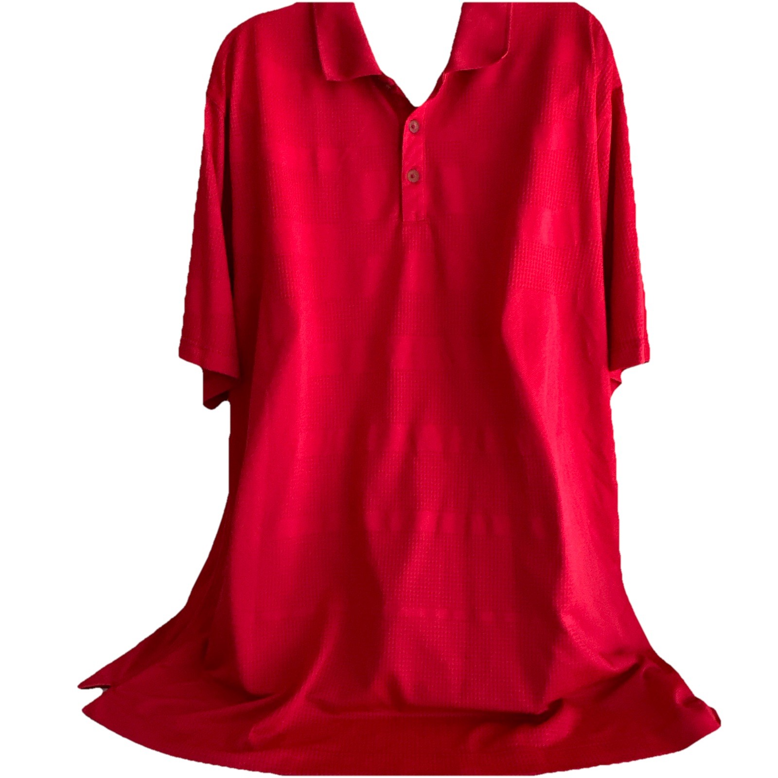 Nike 2x Collared Open Weave Red Golf Shirt Cool Comfortable Stretchy Logo Sleeve gallery