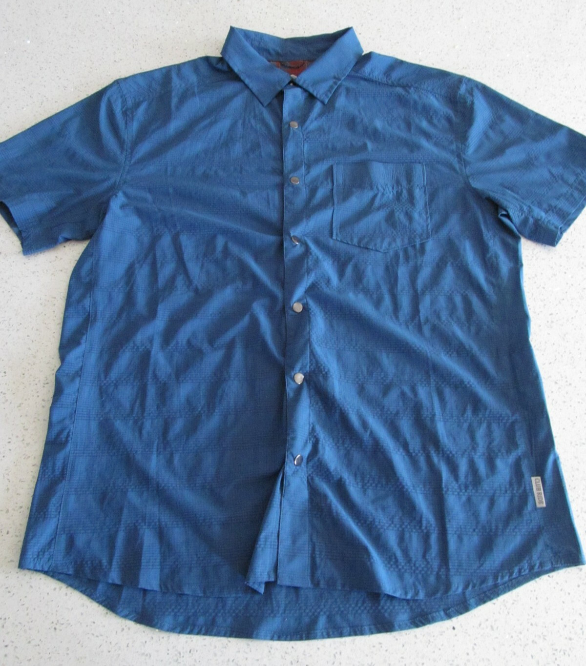 Club Ride Mountain Bike Cycling Shirt Mens Medium Blue Polyester Spandex Blend gallery