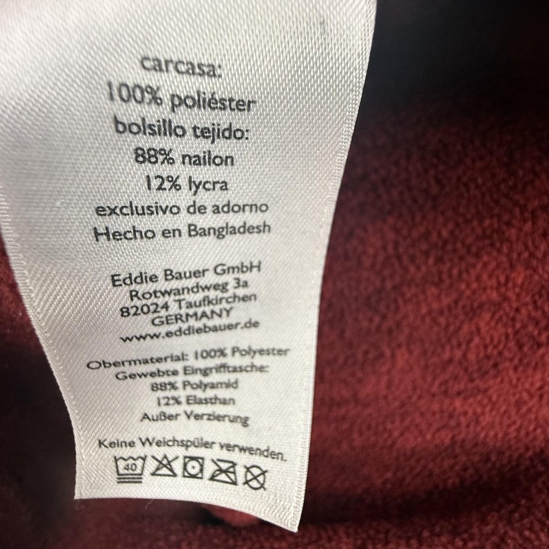 Eddie Bauer Pullover Mens Medium Red First Ascent Fleece 1/4 Zip Hiking Top gallery