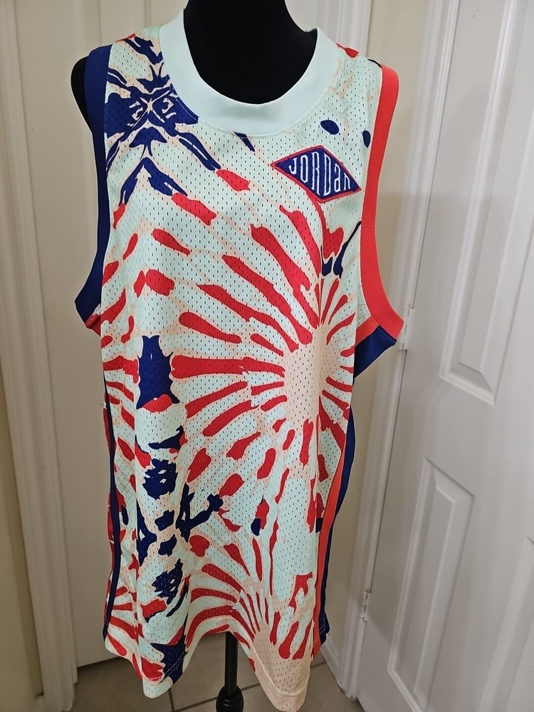 Nike DNA Air Jordan Multi Color Mens Basketball Jersey CK9525 "23" Sz Large