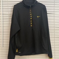 Nike Livestrong Zip Pullover Men’s [Size L] Black Yellow Running Jacket Dri-Fit