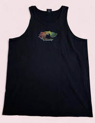 Wave Riding Vehicles Men’s Black Graphic Print Logo Tank Top XL Sleeveless Scoop