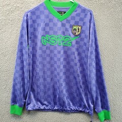 Sergio Tacchini ST X Nast Futbol Soccer Jersey Long Sleeve Purple Green Medium