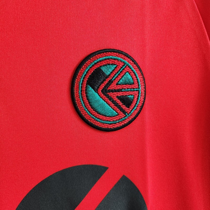 ETHIKA Jersey Mens XL Red Geometric Henley Polo Soccer Hip Hop Lifestyle Culture gallery