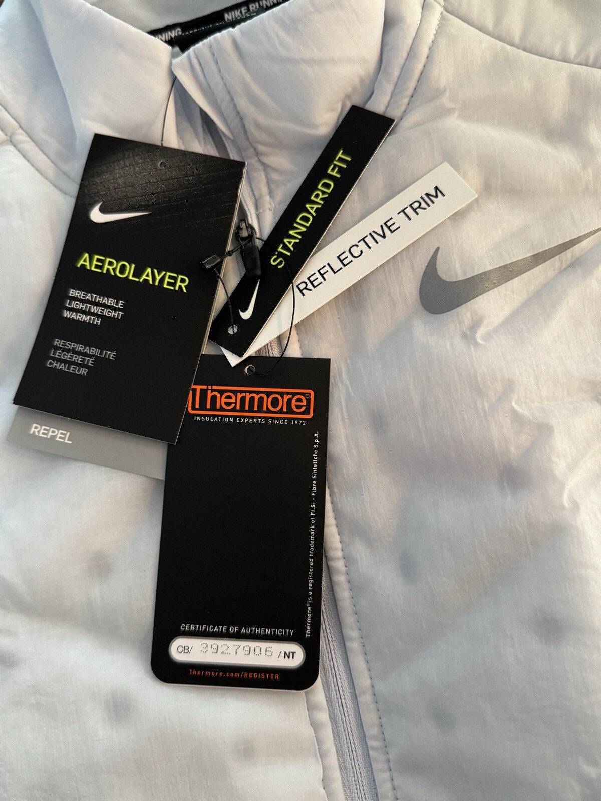 Nike Aerolayer Repel Thermore Running Vest Jacket NWT $120 BV4878 085 Mens SMALL gallery