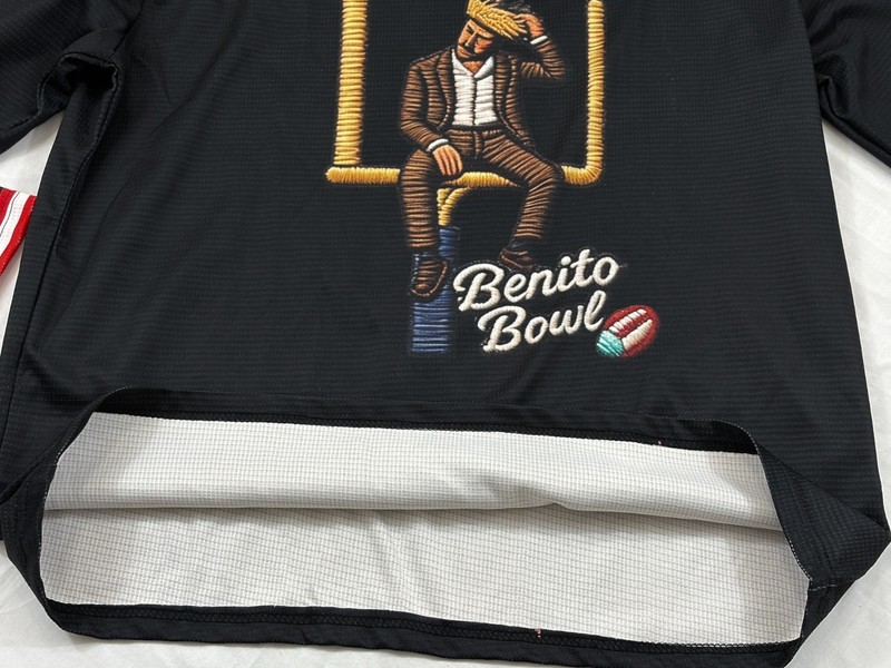men's shirt size large black Benito Blow long sleeve graphic print textured gallery