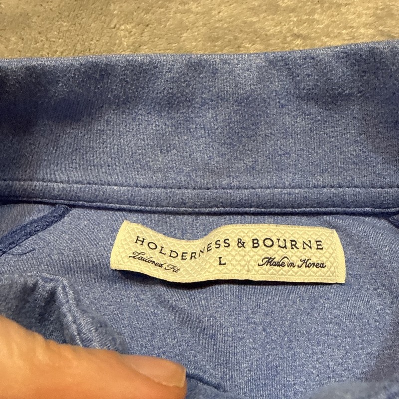 Holderness & Bourne Pullover Men’s XL Blue Tailored Fit Westland 1/4 Zip Medinah gallery