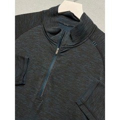 Lululemon Mens Metal Vent Tech 1/2 Zip 2.0 Pullover Dark Teal Black Space Dye L