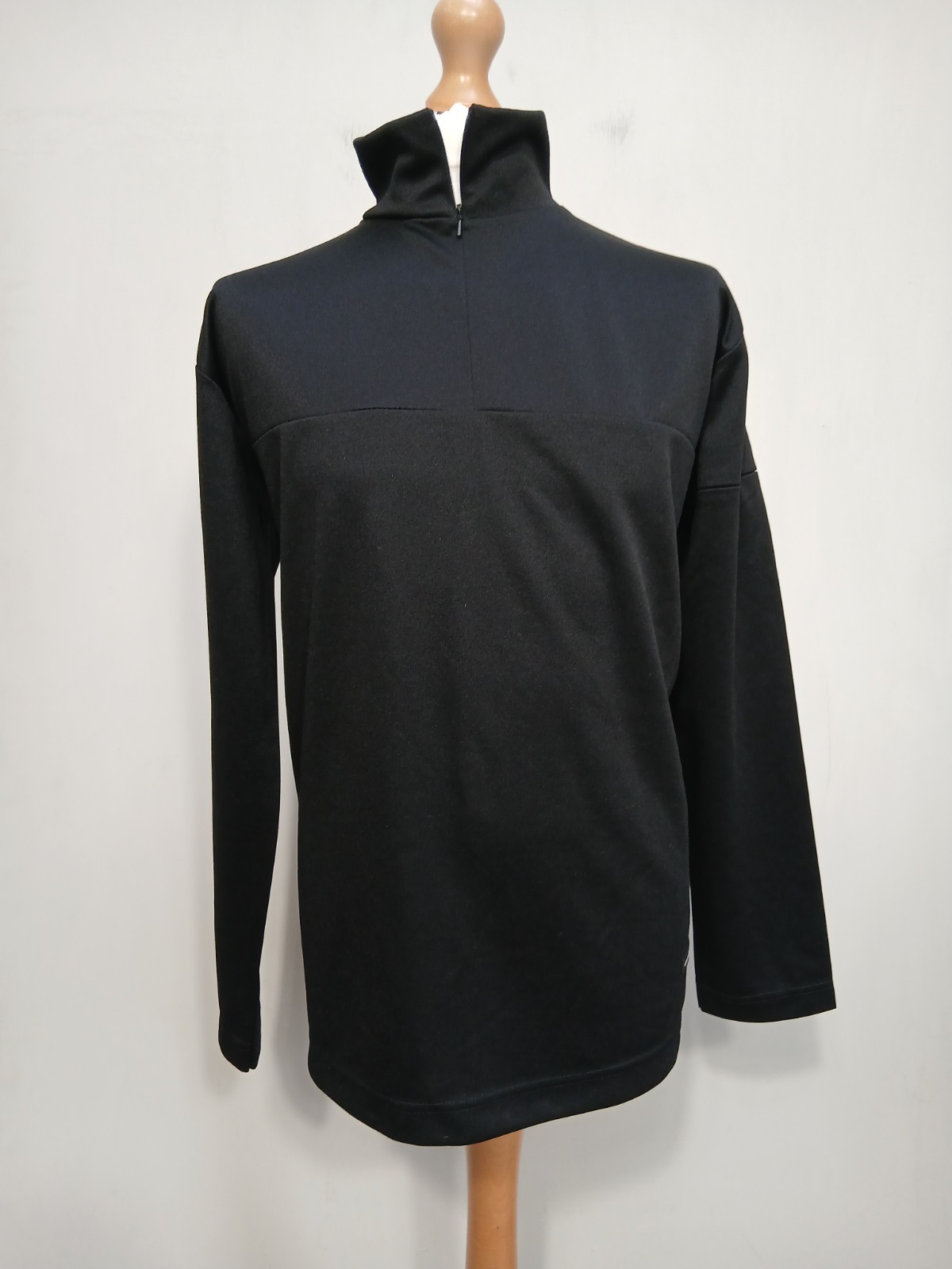 Whispering Smith Tracksuit Top Jacket Mens Large L Black Neck Zip Long Sleeve gallery