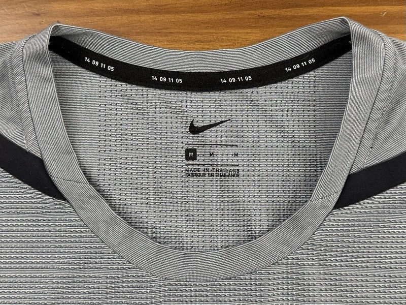 Nike Running Tech 14 09 11 05 Shirt Men's Medium Long Tall Gray S/S Crew gallery