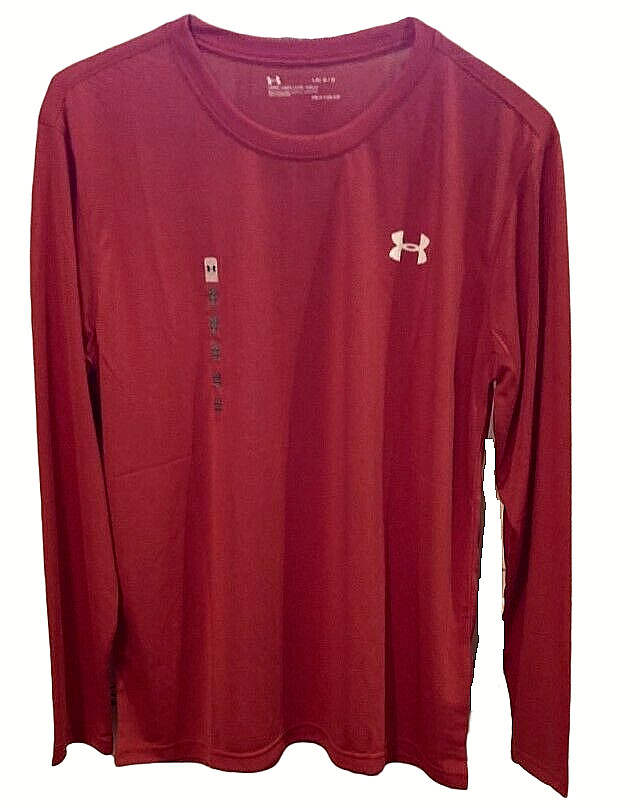 UNDER ARMOUR Tech 2.0 Long Sleeve Heat Gear Fashion Shirt 1328496 Red Large $50 gallery