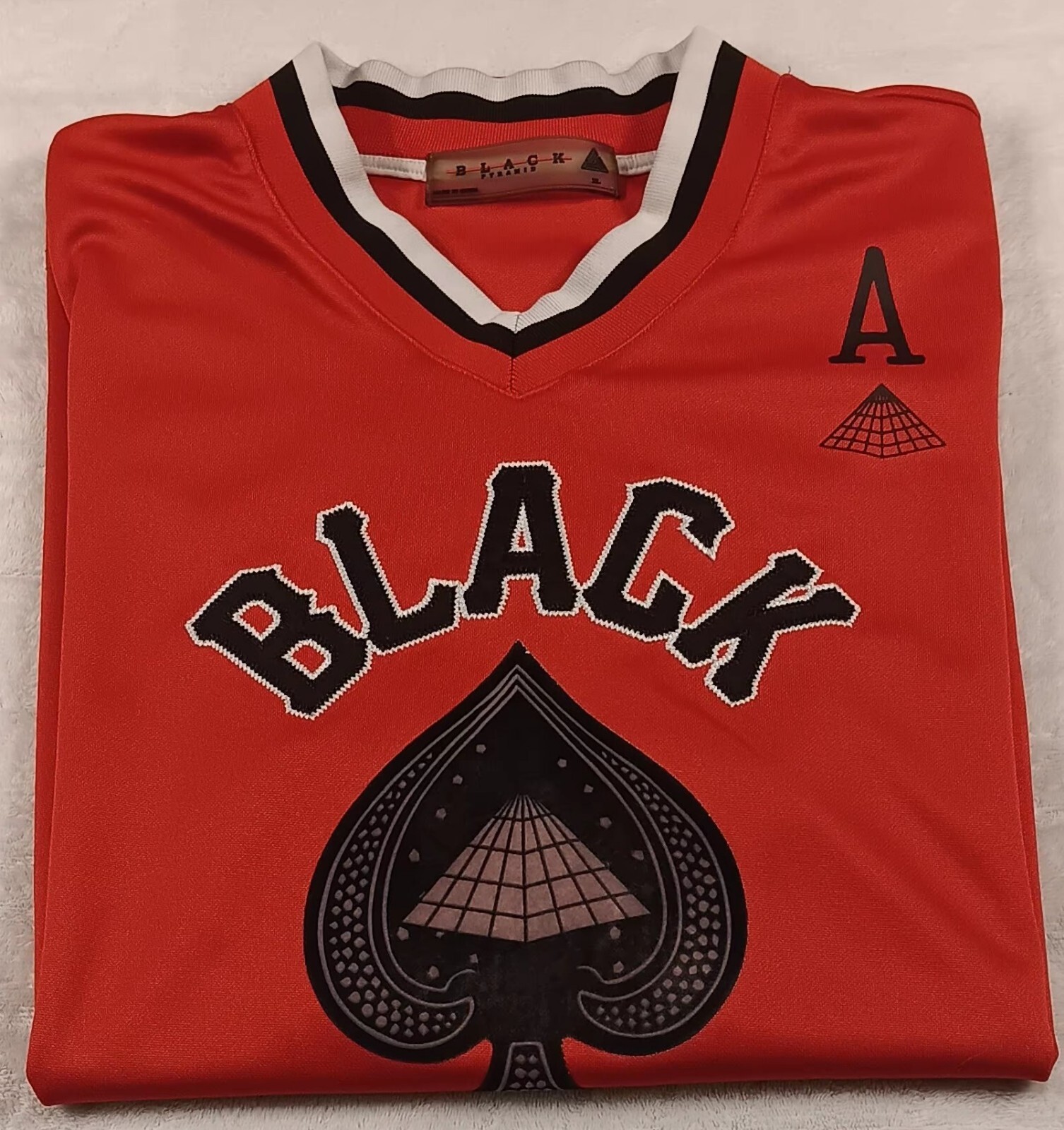 Black Pyramid_Mens_Sz. XL_Red & Black Sports Shirt_Embroidered_Short Sleeve gallery