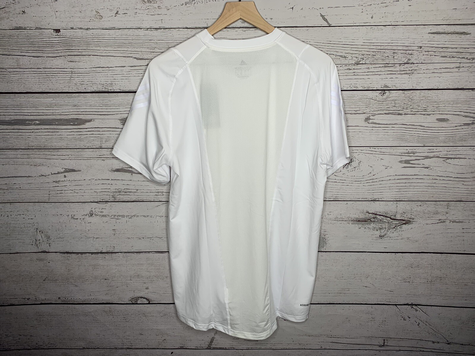 Adidas Mens White Aeroready Alphaskin S/S Performance Shirt Size Medium NWT gallery