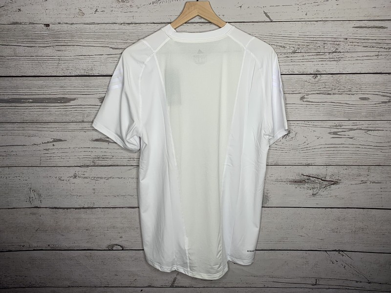Adidas Mens White Aeroready Alphaskin S/S Performance Shirt Size Medium NWT gallery