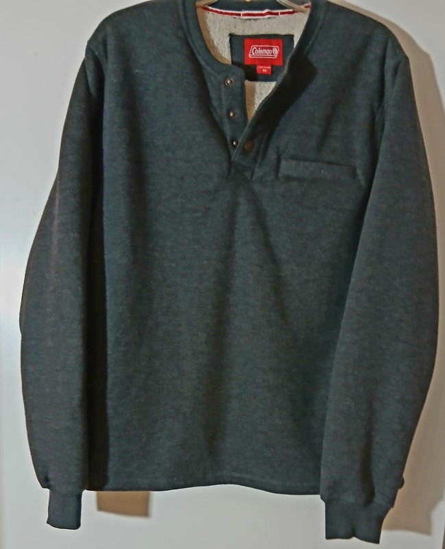 Coleman Fleece Lined Shirt Men's M Dark Grey Long Sleeve Warm Comfortable gallery