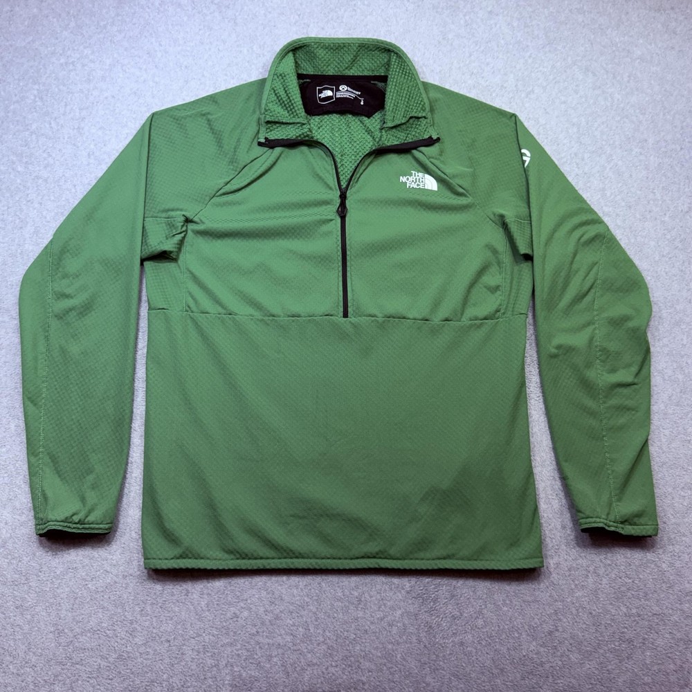 The North Face Summit Series FUTUREFLEECE LT Pullover Mens Large Green 1/2 Zip