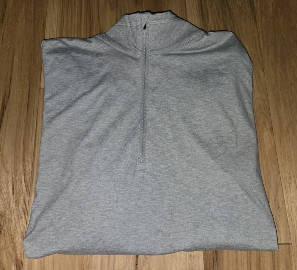 Vuori Ease Performance Half Zip Shirt LARGE Gray Lightweight Pocket V221 Men's