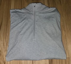 Vuori Ease Performance Half Zip Shirt LARGE Gray Lightweight Pocket V221 Men’s