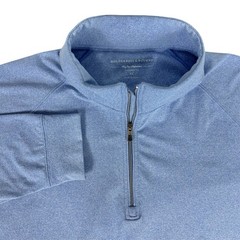 Holderness & Bourne 1/4 Zip Pullover Mens XL Blue Dry Luxe Performance Westland