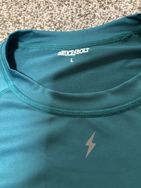 Bruce Bolt Performance Long Sleeve Shirt Blue Green Teal Baseball Undershirt gallery