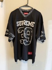 Supreme Bandana Football Jersey Black Size Large Brand New
