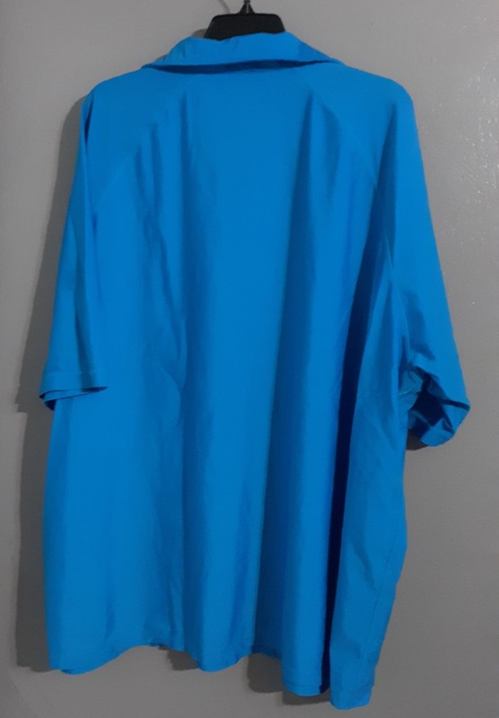 Men’s UV Skinz Blue UPF 50 + Sunwear Short Sleeve Summer Polo Shirt. Sz 4xl gallery